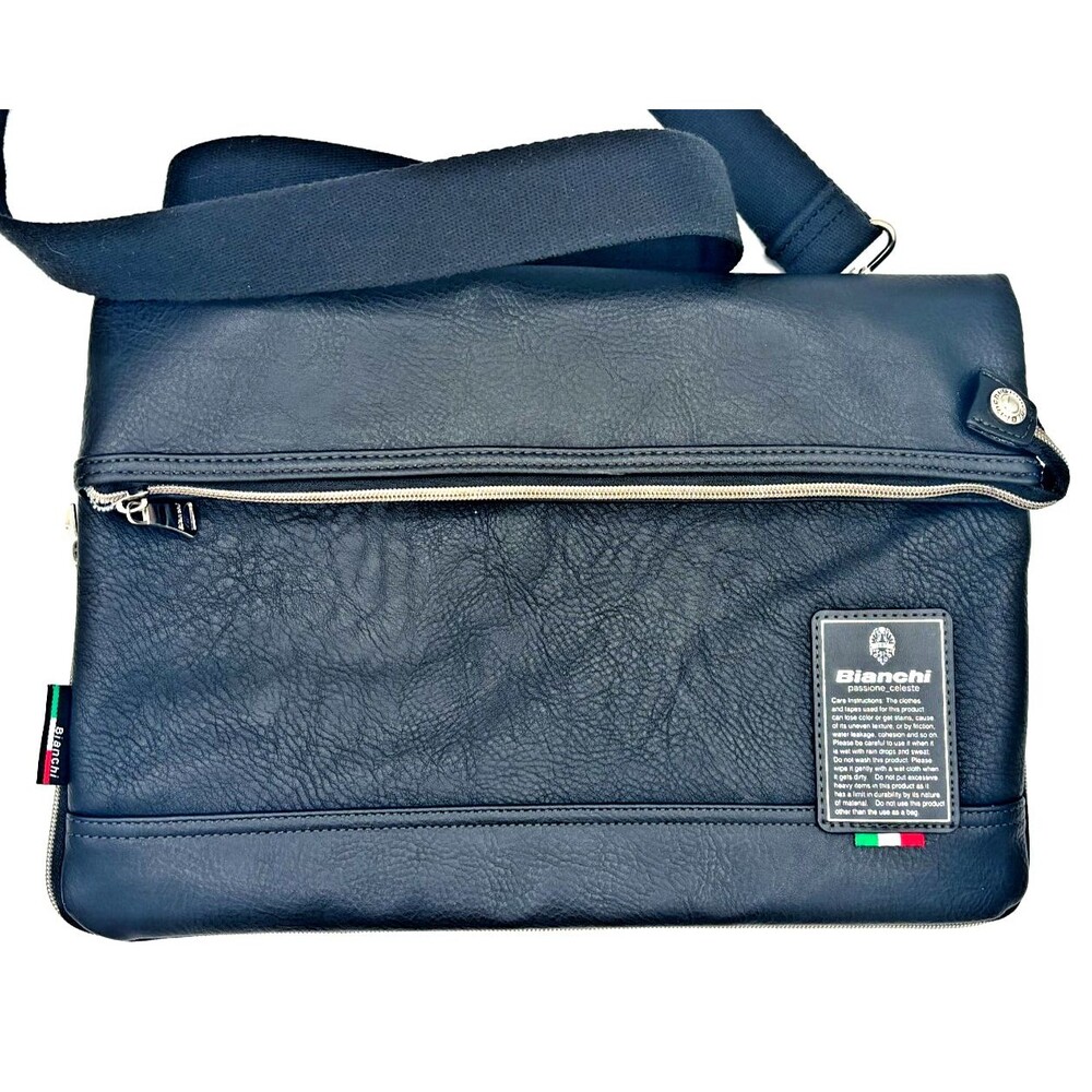 Bianchi Shoulder Bag 2Way TBPI-03 Black A4‎ Celeste Bicycle Crossbody Travel Bag